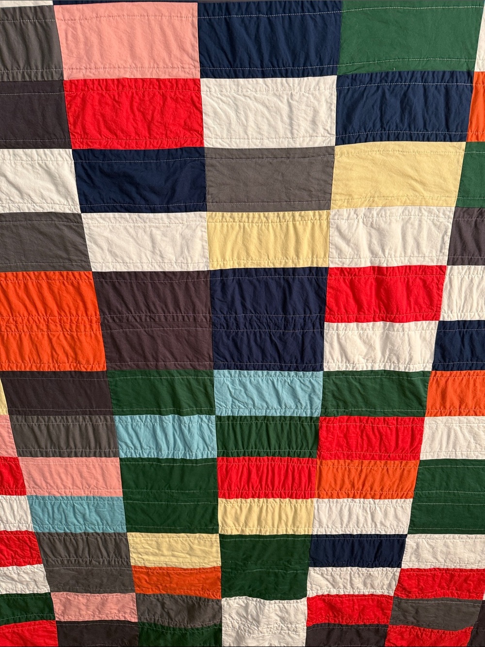 Handmade Patchwork Cotton Quilt - Multicolor